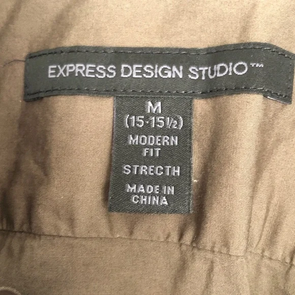 Express Modern Fit Stretch Shirt in green - Picture 2 of 3